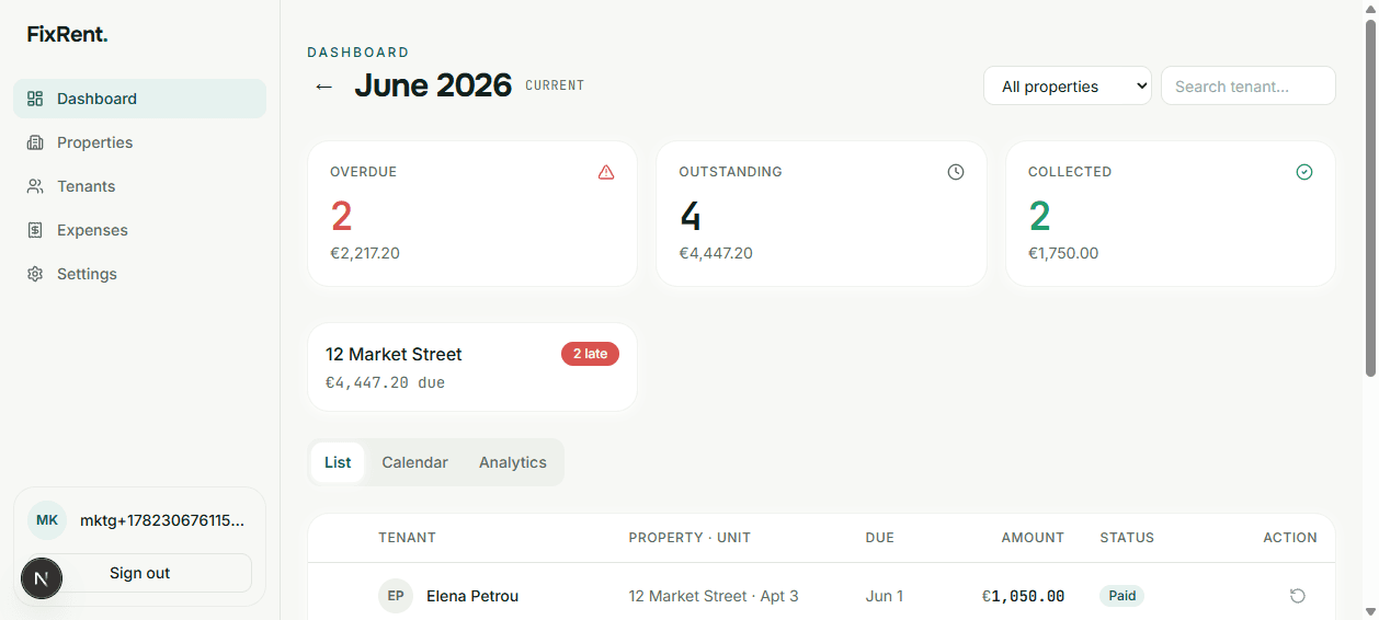 Your whole portfolio, at a glance.